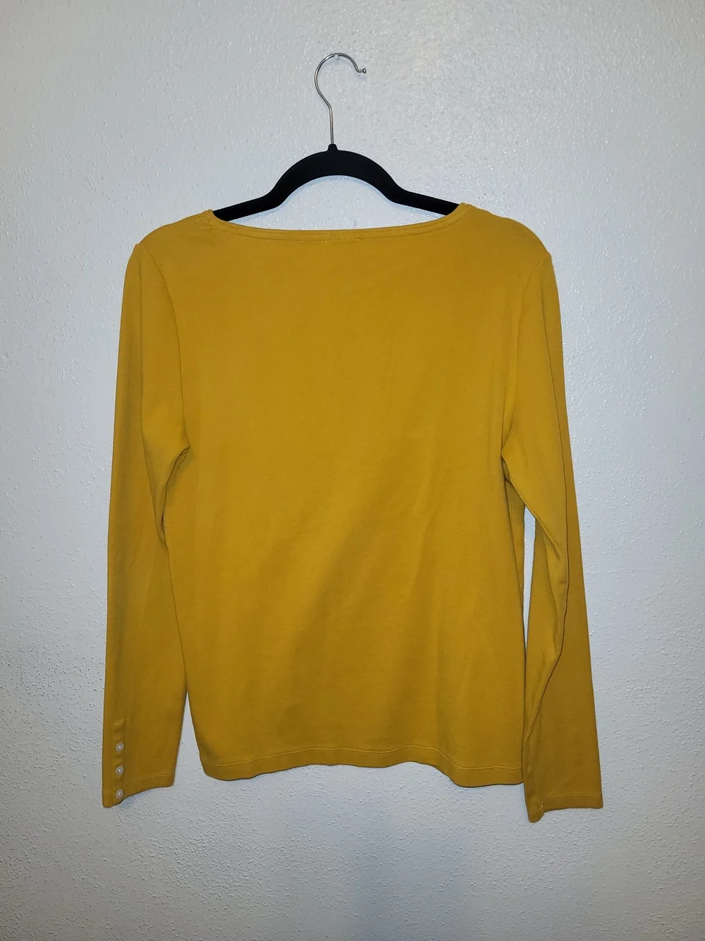J. Crew Long-sleeve bateau tee with button sleeves Medium